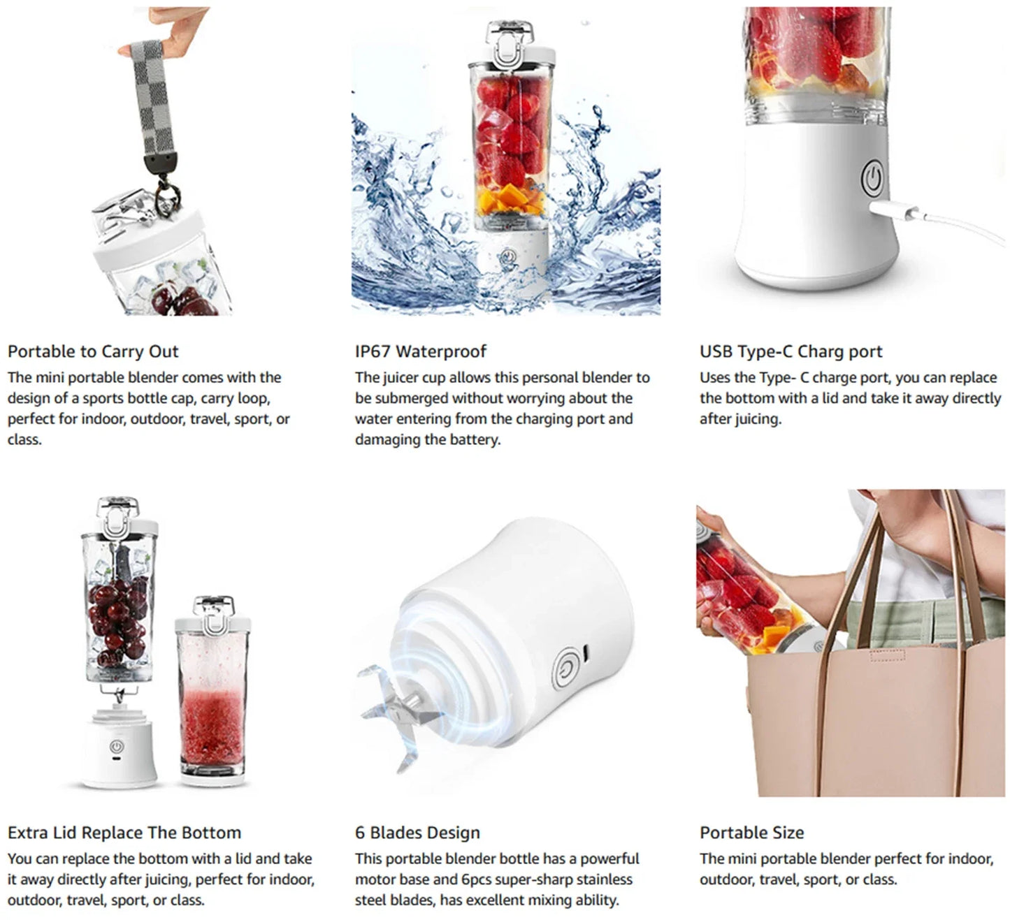 EasyFresh Portable Blender 600ml